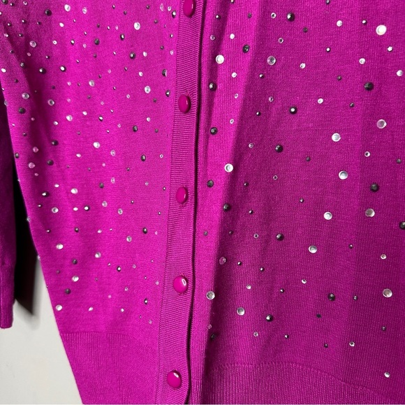 Boston Proper Sequin Button up cardigan - Picture 3 of 8